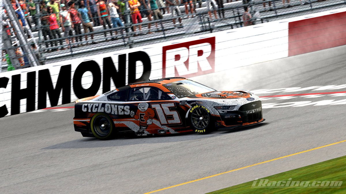 RobWilMiller8's tweet photo. Late post because I'm lazy! 2/2 🧹 for the @100cupseries at Richmond! Going from a a lap down to dominating the final 100 is huge! Big thanks for the @Altus_Esports for the setup help and @Cosmin_Ioanesiu @sng_graphics for the awesome paint tribute to a friend who passed. https://t.co/Bem8dE7Ofy
