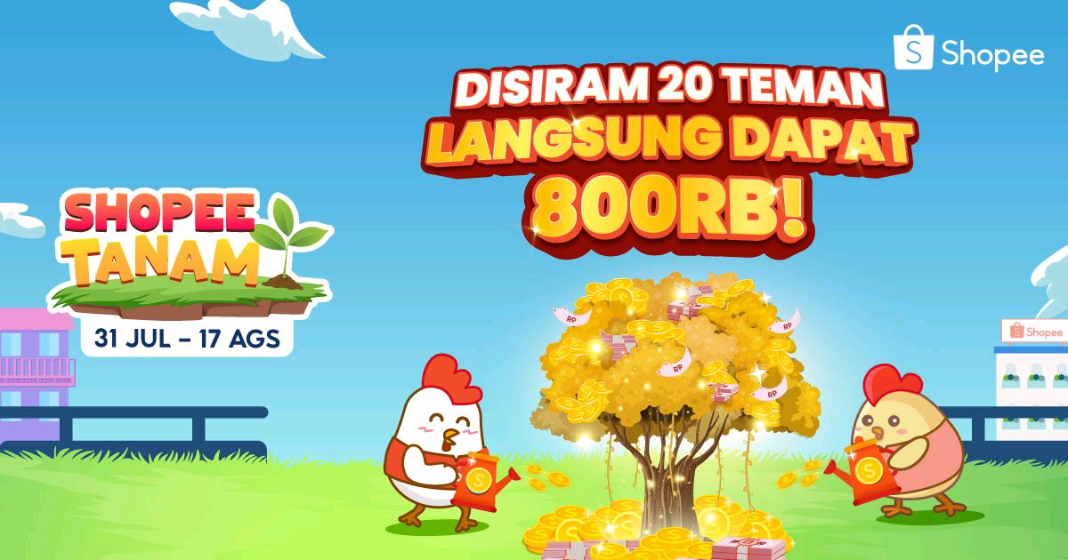 Siram Teman sekarang Air-nya 3X Lipat! Klik di sini, ya >> shp.ee/rj34gpfzxzb
