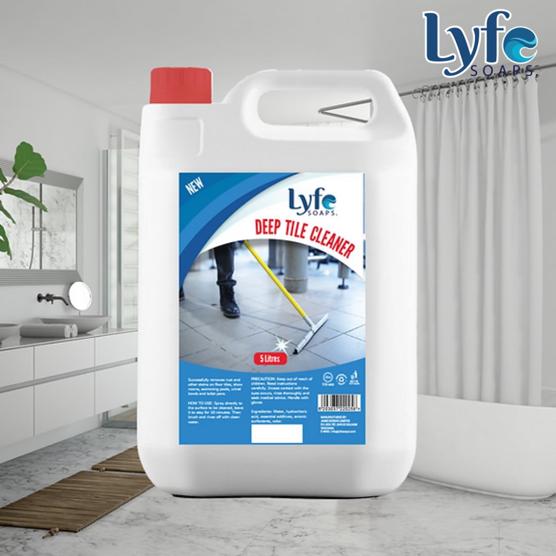lyfesoaps's tweet photo. "Reveal the Beauty Beneath! πβ¨ Our Deep Tile Cleaner is the secret to restoring the sparkle and shine of your tiles. Say goodbye to dirt and grime, and hello to a fresh, spotless floor.
#Lyfesoaps
#DeepClean
#TileRevival
#SparklingTiles" https://t.co/PP4dj2i3RZ