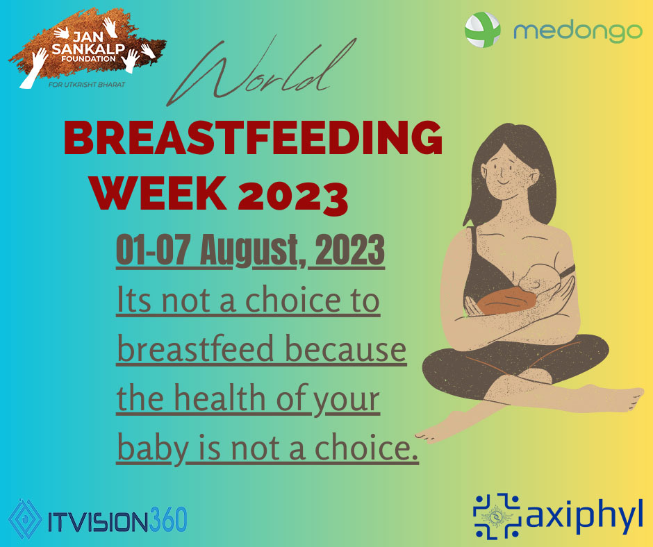 JansankalpF's tweet photo. Breastfeeding is not a choice, it's a responsibility. Breastfeed your baby today, for a healthier tomorrow.
#day3breastfeedingweek #jansankalp #medongo 
@krishnammagaru @AnandDasari @neerasingh11 @JansankalpF https://t.co/Uhx63cmVj9