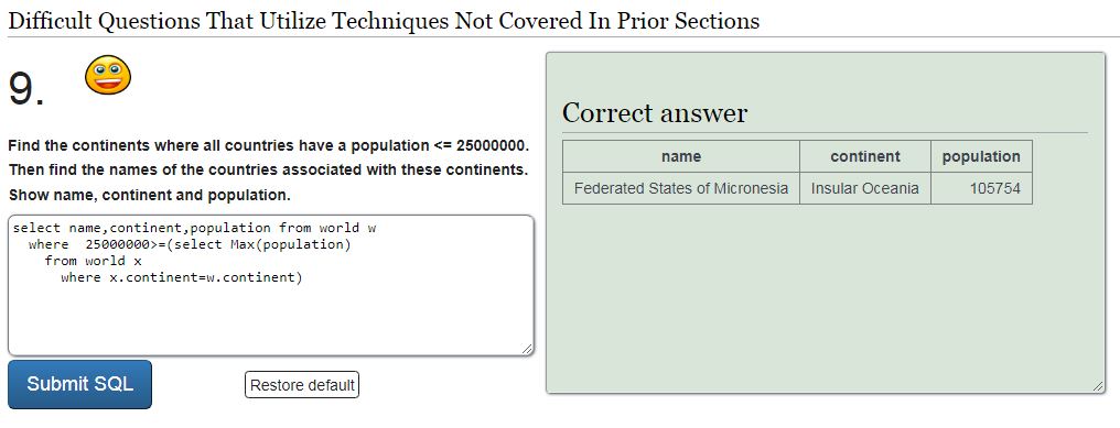 Koina_jaanede's tweet image. Gets tougher with each step.....😵😵
#SQL  #sqlzoo #BeginnerMode