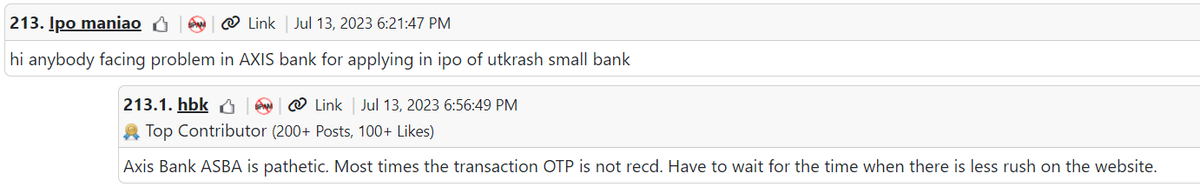 nisit_shah's tweet image. Attaching here proof from community which clearly shows that this is very frequent issue.. Don't rely on Axis bank for any digital service...
solution is to switch to other bank .
#AvoidAxis #AxisASBA 
Not able to apply IPO
