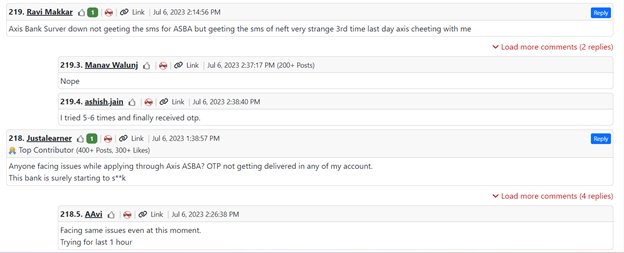 nisit_shah's tweet image. Attaching here proof from community which clearly shows that this is very frequent issue.. Don't rely on Axis bank for any digital service...
solution is to switch to other bank .
#AvoidAxis #AxisASBA 
Not able to apply IPO