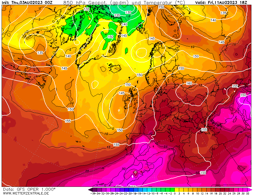 MeteoVoorne's tweet photo. 🌡Volgens het Amerikaanse weermodel komt volgende week met een zuidelijke stroming tropische hitte naar ons land! Het kan dan op vrijdag en zaterdag zomaar weer boven de 30°C worden en zijn we deze koele dagen weer heel snel vergeten!☀️ #zomer https://t.co/tWdQcWk9eY