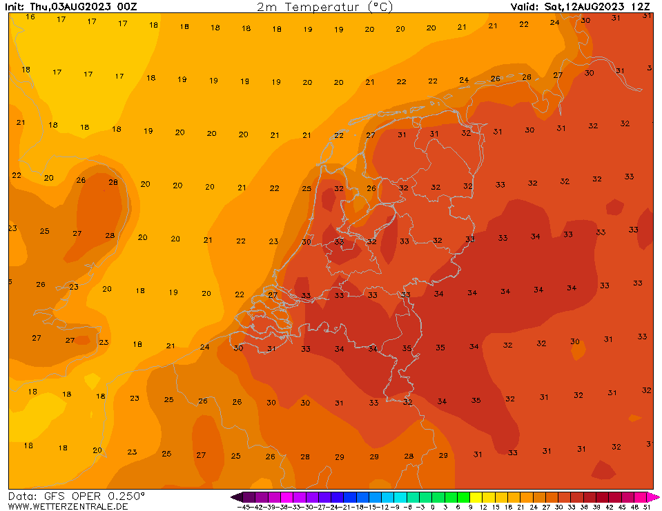 🌡Volgens het Amerikaanse weermodel komt volgende week met een zuidelijke stroming tropische hitte naar ons land! Het kan dan op vrijdag en zaterdag zomaar weer boven de 30°C worden en zijn we deze koele dagen weer heel snel vergeten!☀️ #zomer
