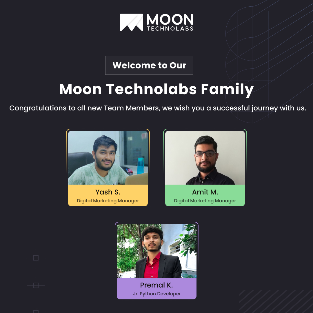 moontechnolabs's tweet photo. We are excited to have you guys join our MTPL family. Your expertise, talent, and skills will greatly contribute to our projects.🌟

Welcome aboard! 🎉

#MoonWelcome #GrowWithMoonTechnolabs #Welcome #MoonTechnolabsFamily #MoonCulture #Congratulations #NewJoinee #MoonTechnolabs  #MTPL