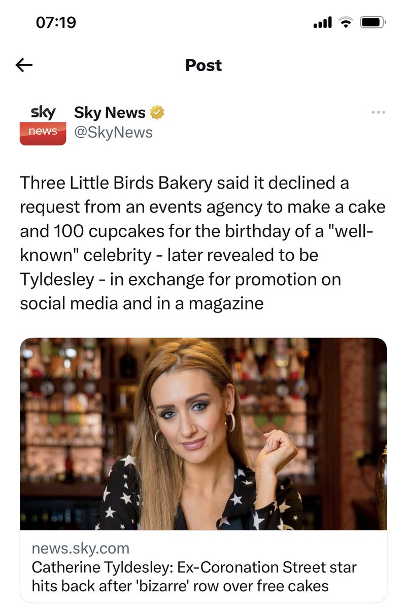 marcio_delgado's tweet image. Who would have thought that it is so easy to get media exposure in 2023?
Three Little Birds Bakery didn’t make a cake. 
Catherine Tyldesley didn’t get a free cake.
But both are making the most of social media this week.
#cakegate #PR
