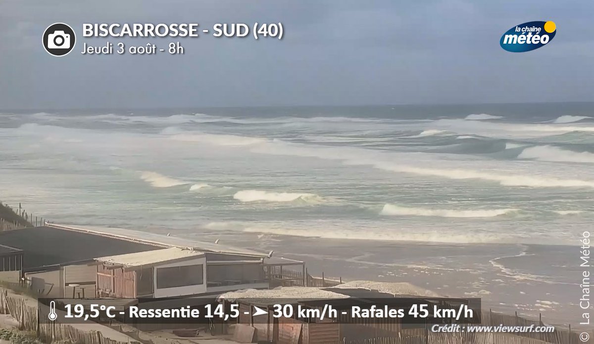 lachainemeteo's tweet image. Fortes #pluies 🌧 au nord de la Loire. Dans l’après-midi, ces pluies et averses sont parfois fortes et #orageuses ⛈  du sud-ouest au nord-est. La #fraîcheur 🥶 gagne progressivement le sud-ouest alors que la #chaleur 🌡 résiste au sud-est et en Corse. Vos températures :
17°C à