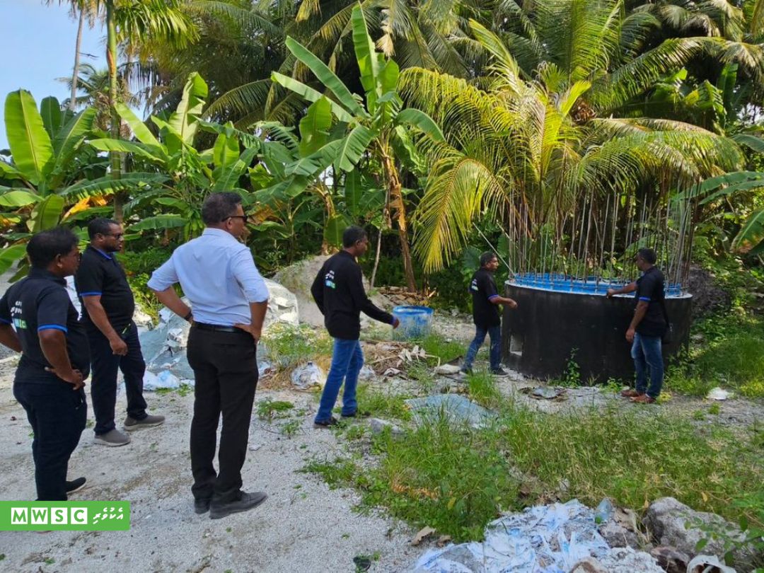 Managing Director <a href="/hassanshaahu/">Hassan Shah</a> and Management team visit HDh Hirimaradhoo to inspect the progress of ongoing Water &amp; Sewerage Project. 

#TeamMWSC
#MWSCAsaasee