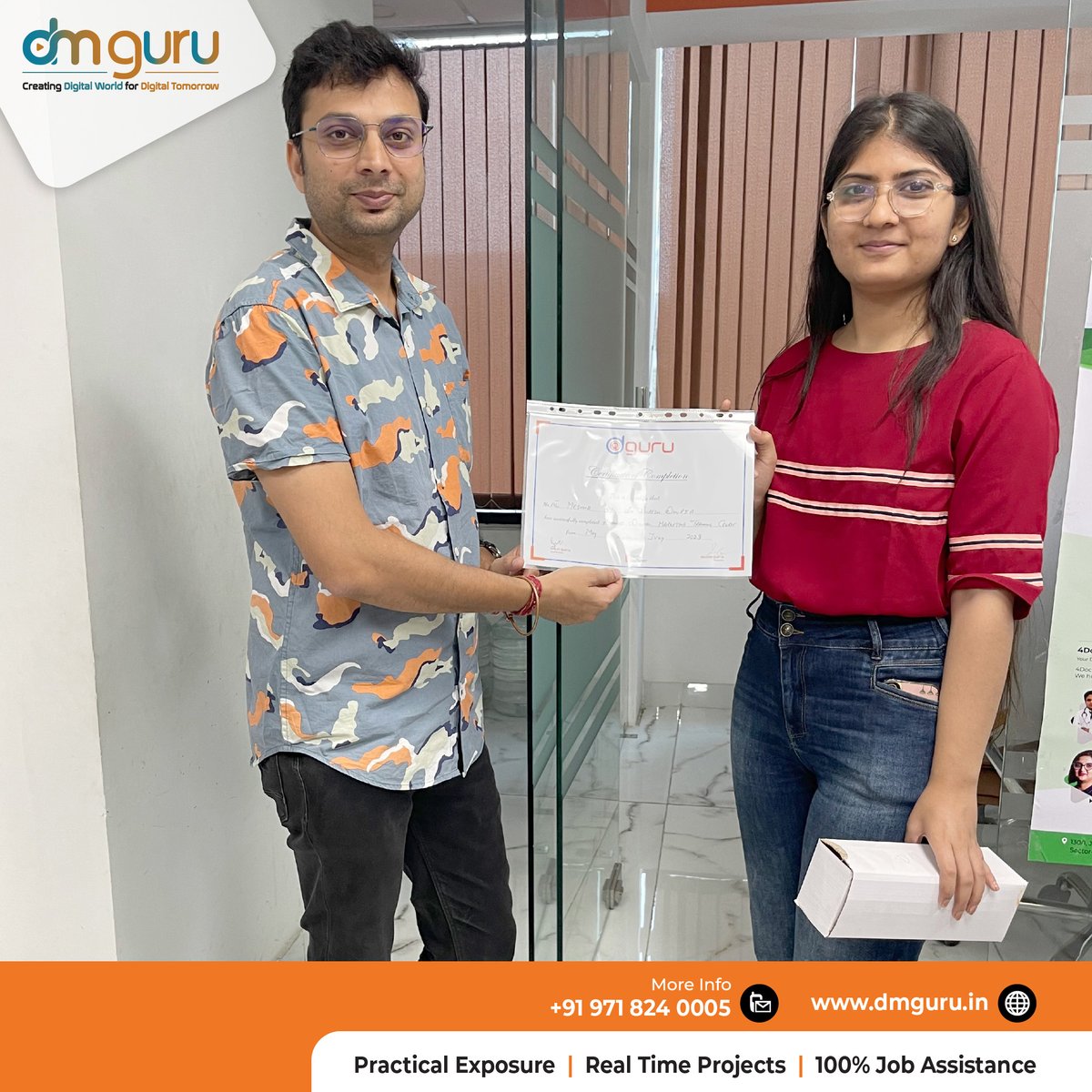 dmguru_training's tweet photo. Congratulations on completing the Digital Marketing Course with DM Guru! Best wishes for a successful journey ahead! 💜💜
If you are looking to gain expertise in SEO, social media, PPC, and analytics, empowering your career in the ever-evolving digital landscape🌐📈 https://t.co/EAle81cBH4