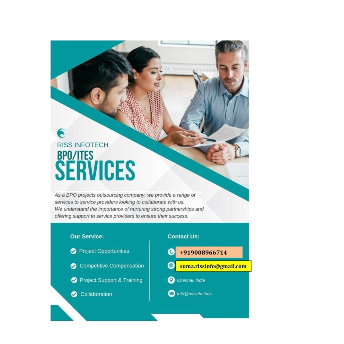 sumaBO830378's tweet photo. Hello Every One 
Greeting from Riss Infotech
Delivery Services Chat Support
Data Entry &amp; Form Filling Project
Call Taxi - Customer Support
BPO voice and non Voice 
Email Marketing &amp; Back End
Rissinfotech
Suma B O 
BDE
WhatsApp+919008966714
suma.rissinfo@gmail.com https://t.co/fCfJw1oxtW