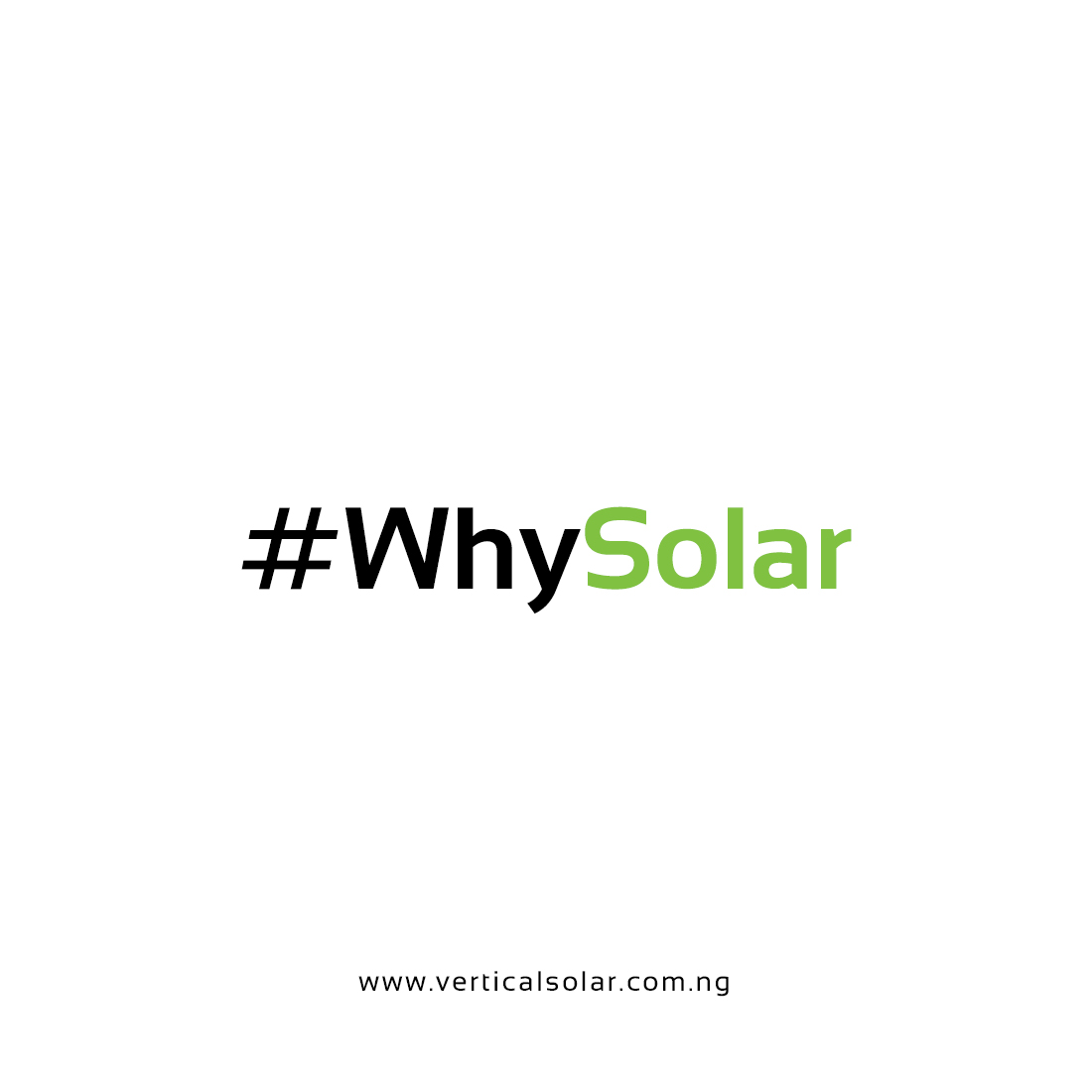 One ray of sunlight at a time, our passion for illuminating lives drives us every day. Through the #WhySolar campaign, we're bridging the gap to bring solar enlightenment to all. Join us, harness the sun, brighten Nigeria's tomorrow.#VerticalSolar #PoweringNigeria #SolarSolutions