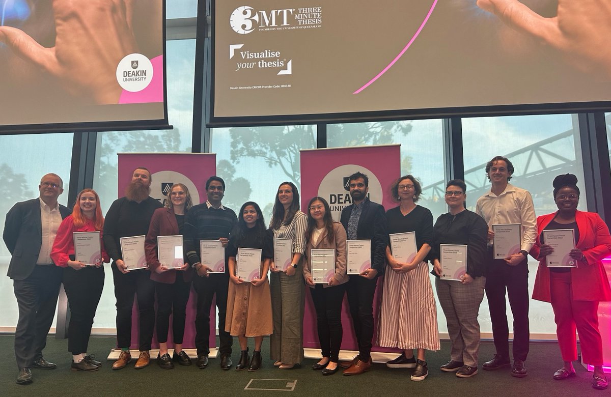 @Deakin @KufelLukasz @DeakinIfm @iisrideakin @DeakinArtsEd @IainMartinVC @DeakinHealth @DeakinSEBE Well done again to all our #3MT and #VYT2023 participants, congratulations to our winners and thanks for following along!
