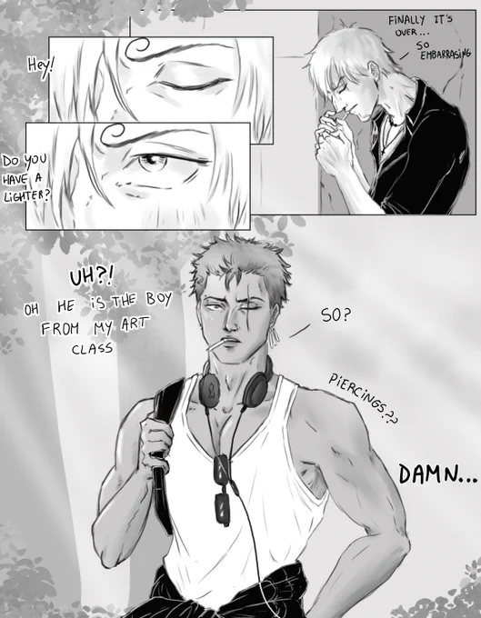 "The boy from my art class" - a zosan little comic. Part 3/?? read left to rigt 