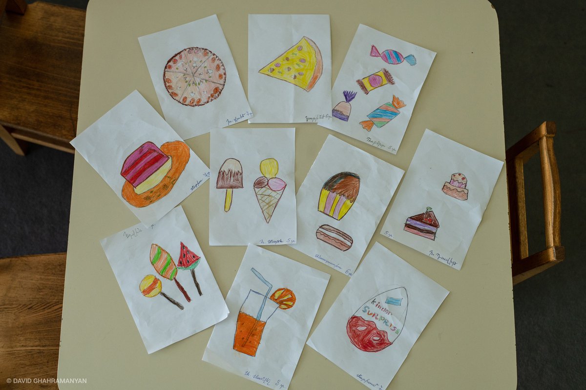 GorTs91's tweet photo. All shops stand empty in #NagornoKarabakh due to the relentless siege by #Azerbaijan. The humanitarian crisis continues to take its toll. In a Stepanakert kindergarten, children express their longing by drawing what they miss the most during this difficult blockade. Innocent lives are profoundly affected.
#UnblockLachinCorridor

@ David Ghahramanyan