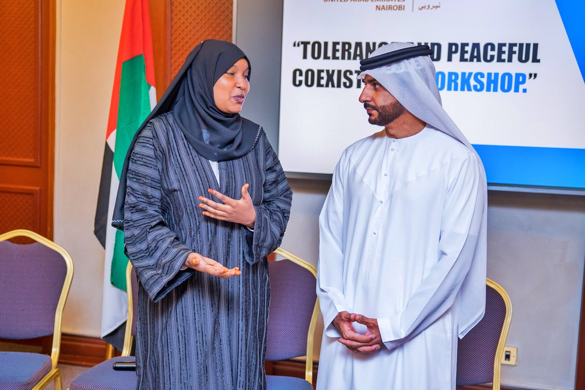 _I_am_Habiba's tweet photo. One on one with Dr. Khalifa Al Rayssi -CDA (chargé d'affaires) of The Embassy of The @UAE in Kenya doing what I do best, placing comrades interests at the center of conversations and opportunities. #habibahabahatishi #synergisticadvocacy #comradepower https://t.co/yFVUx6lBVm
