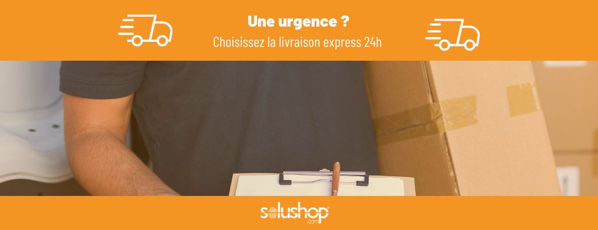 solushopcom's tweet photo. ⏰ Une urgence vous pousse à faire un achat de dernière minute ? ⏰Pas de panique❗

Grâce à son service de livraison express, @solushopcom peut vous livrer en 24h. https://t.co/N7pjLeVDl9
