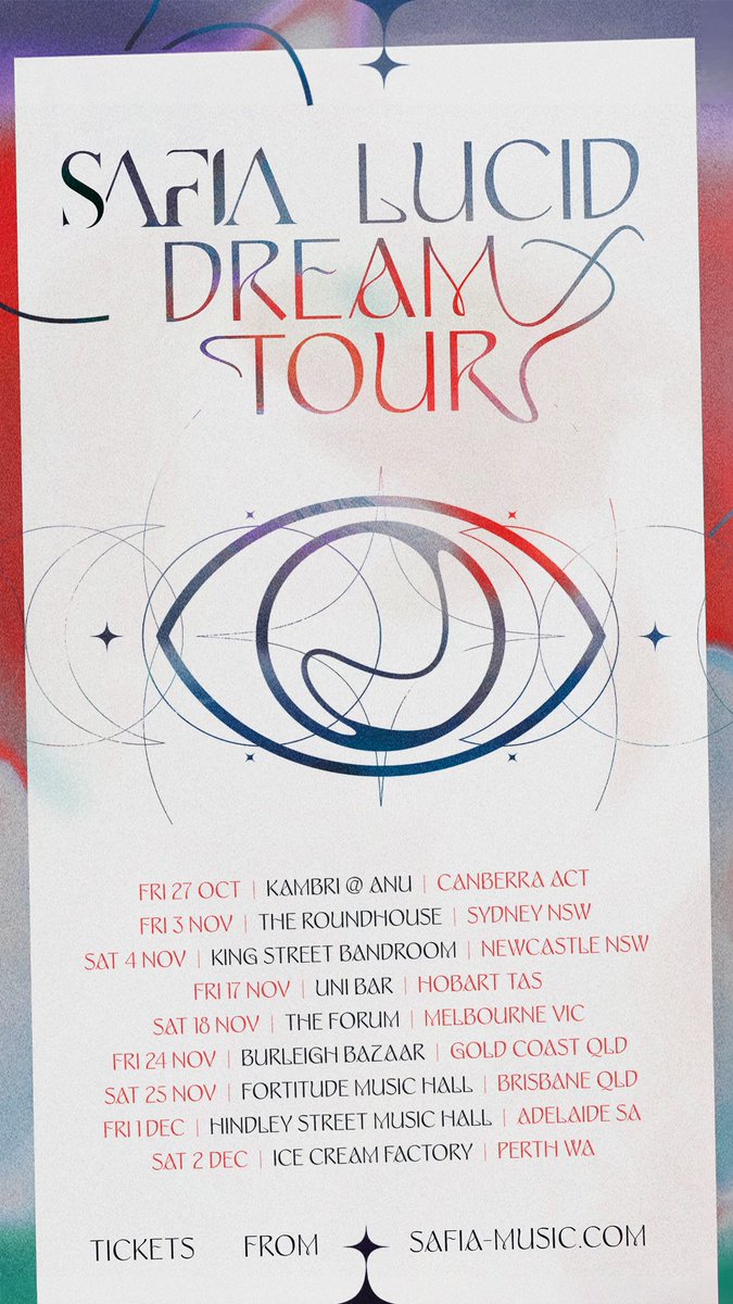 First national tour in four years too!

Tix: safia-music.com/#tour