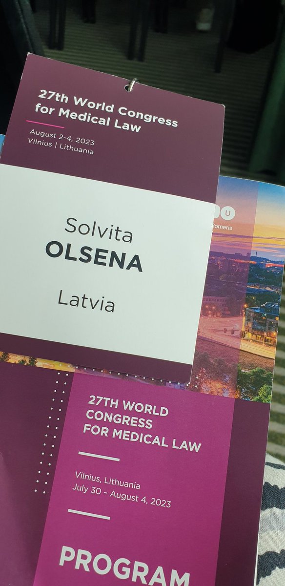 Pasaules medicīnas tiesību asociācijas kongress Viļņā. Lieliska iespēja uzzināt jaunāko nozarē un satikt izcilus kolēğus. Īsti profesionāli svētki.