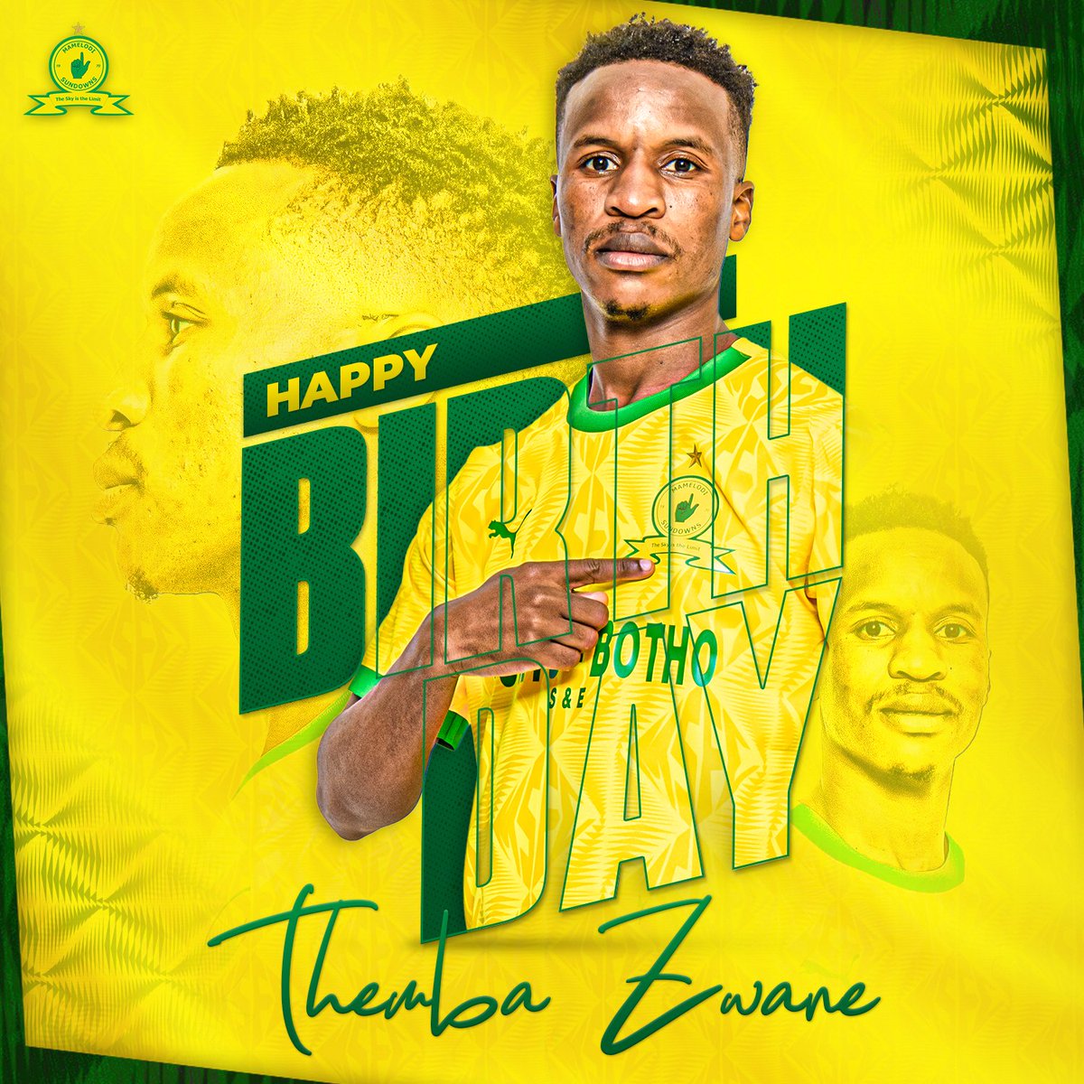 PestPenetration's tweet photo. Happy birthday to one of the Greatest football players. modimo wa Bolo. Shikabala. Mshishi. #TZ18 #Sundowns #RaBaTsena 💛⭐️💚👆🏼 https://t.co/cy630aTuBs