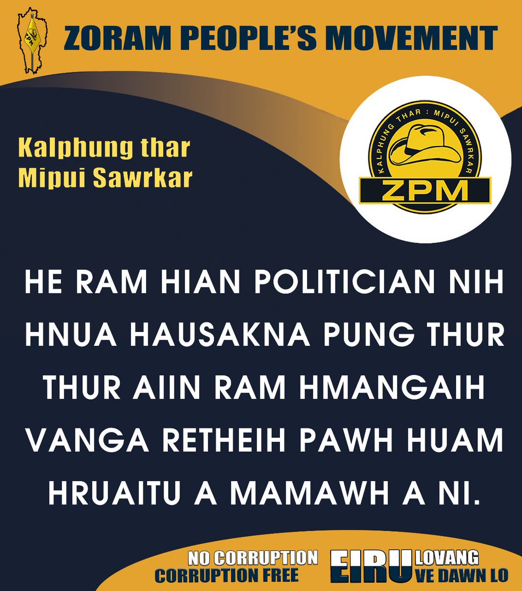 Zoram People's Movement tweet media