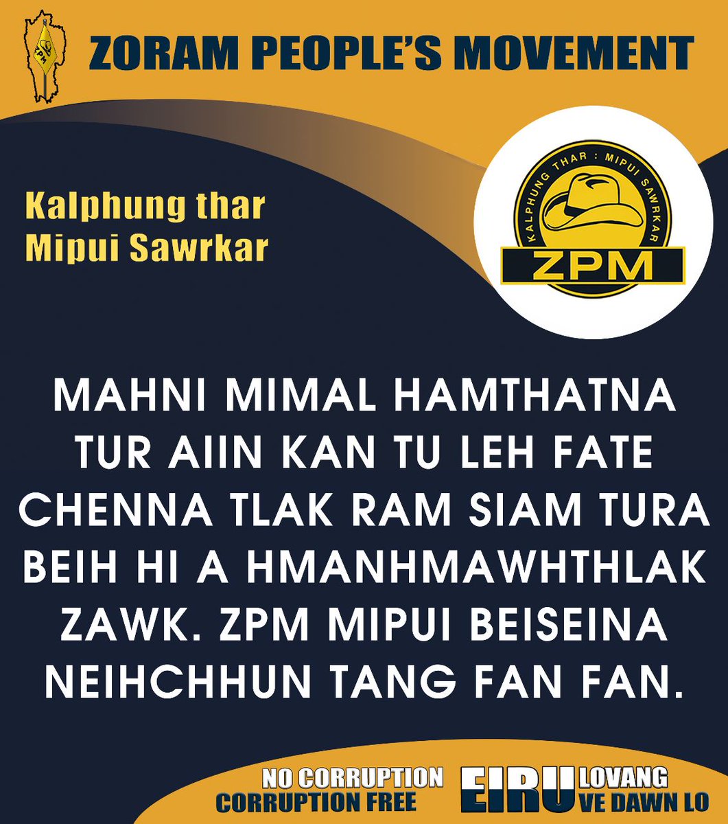 Zoram People's Movement tweet media