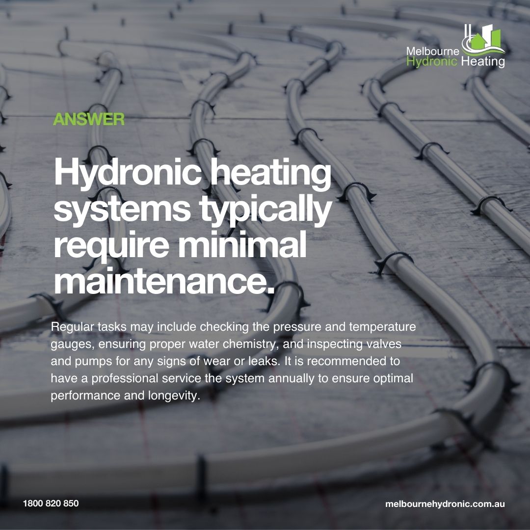 melbhydronic's tweet image. Effortless warmth, minimal upkeep! 🛠️❄️ Hydronic heating systems are low-maintenance marvels. Enjoy reliable heat with gauge checks, water chemistry maintenance, and professional service for optimal performance and longevity!

#HydronicHeating #WarmthMadeEasy