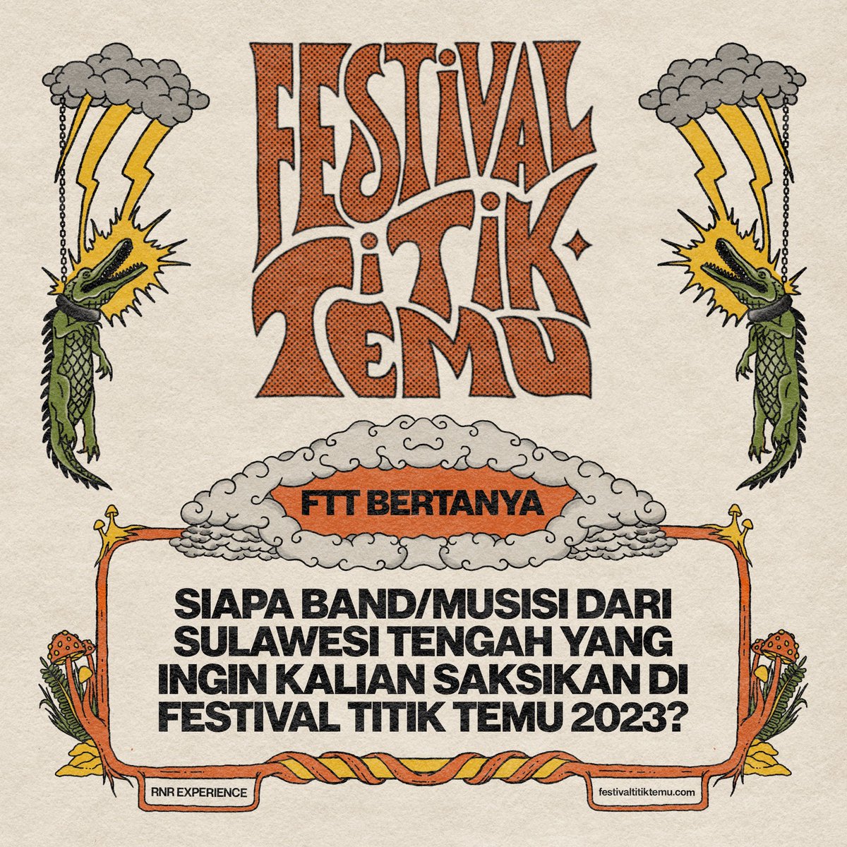 Coba tulis di bawah, siapa-siapa saja band/musisi favorit yang ingin kamu saksikan di Festival Titik Temu 2023! Tandai akunnya sekalian, dong… ✨️

#FestivalTitikTemu2023