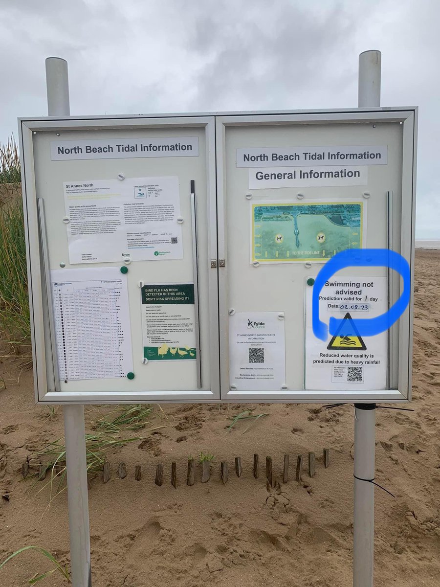 ITGarrod's tweet photo. Do you really believe this @fyldecouncil ? “Prediction valid for 1 day” AND “ “Reduced water quality is due to Heavy Rainfall” from @unitedutilities ? #sewage #Fylde coast #Blackpool #Lancashire #poop 💩 and associated items don’t just disappear o’ night? #Imnotascientistbut 😉 https://t.co/Gg4G2CQQw5