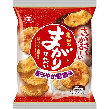 まがりせんべい、基本のも美味しいけどざらめ付きのも美味しいのでおすすめです🤤 