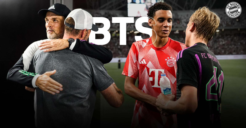 FCBayernEN's tweet photo. 𝗕𝗲𝗵𝗶𝗻𝗱 𝘁𝗵𝗲 𝗦𝗰𝗲𝗻𝗲𝘀 of our win over Liverpool in the Singapore Trophy 🎥
#LFCFCB #AudiFCBTour