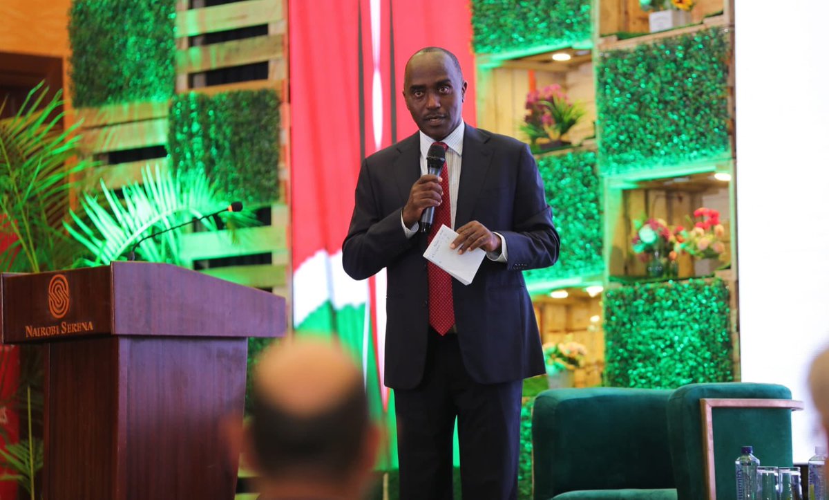 DTBKenya's tweet photo. “The #DTBEconomicForum provides a moment to acknowledge the economic outlook is not all gloom. From a sustainability perspective, Kenya renewable energy sources generate over 80% of electricity, advancing the agenda to transition to 100% clean energy by 2030.” @LinusGitahi https://t.co/w26qmTq1hf