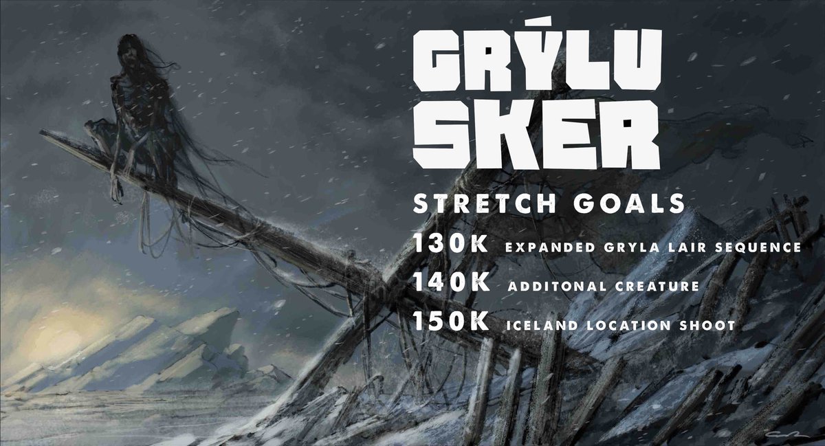 ⁦<a href="/PhilTippett/">Phil Tippett</a>⁩ The GRYLU SKER Stretch Goals are here! We have 8 days remaining. Help us reach the 150K goal to film puppets on location in Iceland.
linktr.ee/spiritcabinetf…