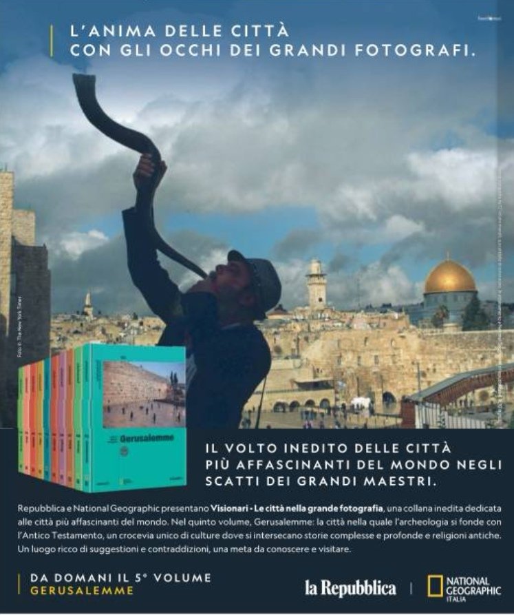 Da domani in edicola #Gerusalemme , un nuovo volume della collana #Visionari. Vi racconto la città dei tre monoteismi e i suoi #fotografi.