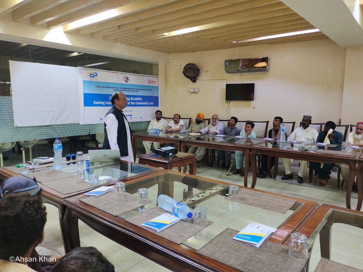 cpdi_pakistan's tweet photo. #Bridginggaps: PWDs sharing their issues with Jhang notables and #CPDI Team explaining how access barriers in physical and social environment can be removed by regarding disability as a social construct #BridgingGaps #PWDs #JhangNotables #AccessBarriers #PhysicalEnvironment https://t.co/qOaSy8SUMa