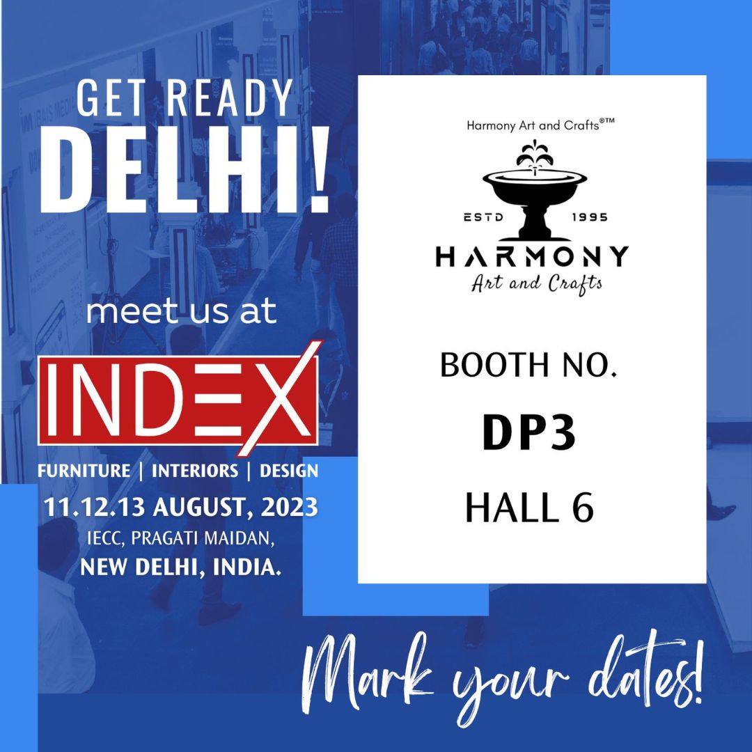 indexplusfairs's tweet photo. Visit "Harmony" as they showcase their latest products at Index fairs in IECC, Pragati Maidan, New Delhi from 11th to 13th August 2023.

#Indexfairs #HarmonyArtandCrafts #Index2023 #pragatimaidan #Newdelhi #Design  #IECC #India #Internationaltradefair #Since1989 #Trendingnow https://t.co/BACz2KmimE