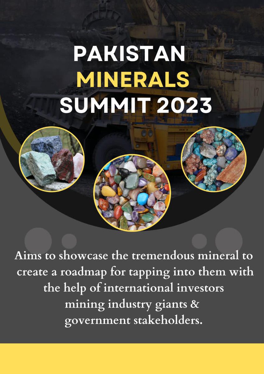 Des_ki_matti's tweet image. Pakistan's 1st ever mineral summit 2023

#official_secret_act #NetballWorldCup2023 #AllRoundFastCharge #InfinixNOTE30ProSeries #PetrolDieselPrice #Petrol #PetrolPrice #PetrolpriceHike Misbah Mohammad hafeez Official Secret Act rs 19.95 Shaheen Shah Afridi