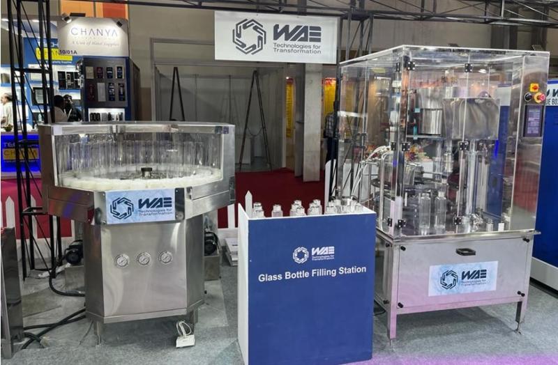 WAE_LTD's tweet photo. WAE  launches its new and unique product , the Glass Bottling and Filling Plant exclusively designed for the hotel industry at the International Hospitality Expo (IHE) 2023, which started on the 2nd of August till 5th August, at the India Expo Mart, Noida.   https://t.co/syCOovFxcb
#IHE2023 #hospitalityexpo #wae #glassbottlingplant