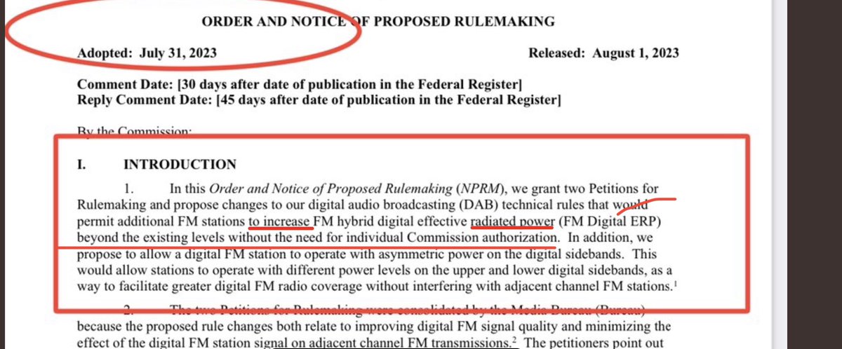 @SylviaRey @ApeAverage @sxdxst_2jz @SaltyApe23 @chef_master_d @Live_By_Faith93 @TDANetwork Rulemaking and propose changes to ourdigital audio broadcasting (DAB) technical rules thatwould permit additional FM stations to increase FMhybrid digital effective radiated power (FM Digital ERP) beyond the existing levels without the need for individual Commission authorization
