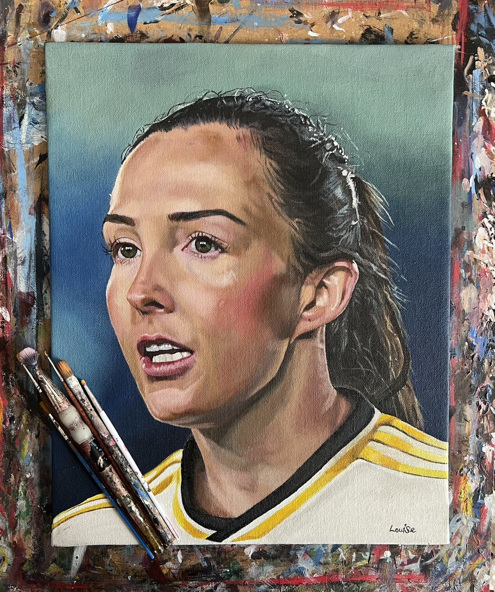 My painting of @itscarolineweir 🏴󠁧󠁢󠁳󠁣󠁴󠁿 for the @Topps_UK UEFA #LivingSet 👩‍🎨 🔗 uk.topps.com/weekly-release… #uwcl #realmadrid #swnt #thehobby