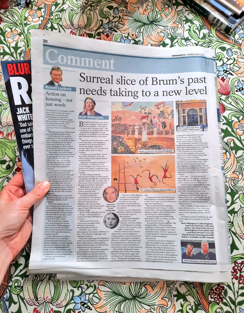 For the Birmingham Post I wrote about the need to 'level up' regional art history, starting with Birmingham's great Surrealists