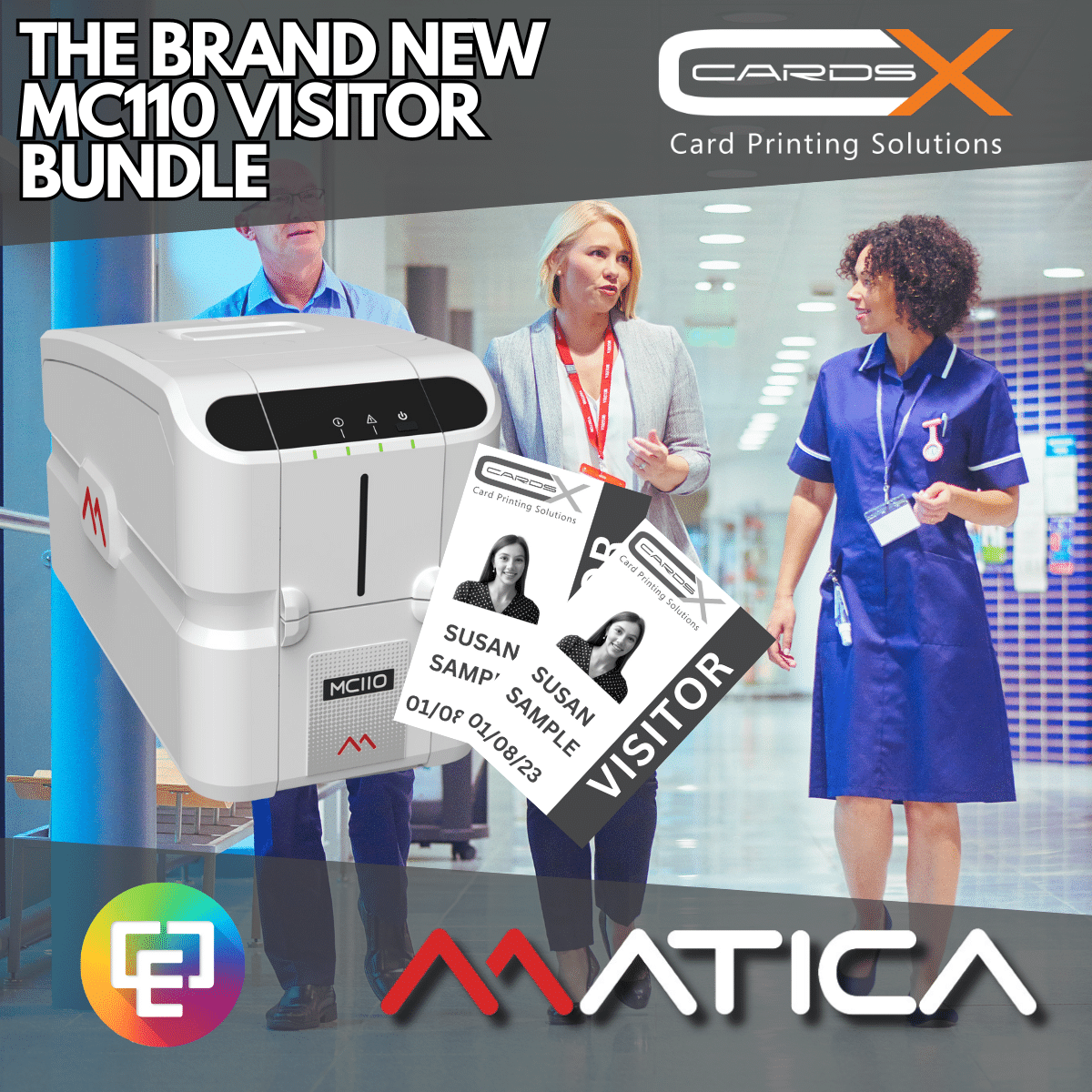 CXgmbh's tweet photo. See our brand new bundle with the Matica MC110 as well as CardExchange visitor, put together to make a bundle that is great for anyone who needs to print reusable visitor cards! 

UK - https://t.co/vdLKoxozvz - info@cards-x.co.uk

EU - https://t.co/SL4IpmMmRR - info@cards-x.com https://t.co/SoDuMQwQfJ
