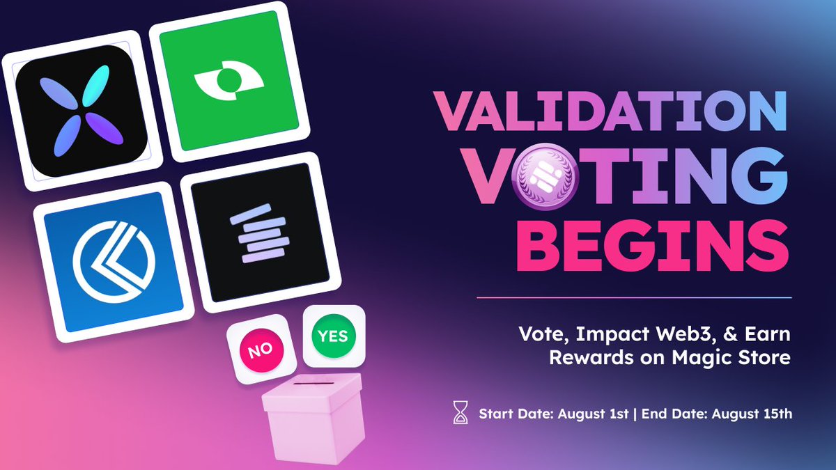 MagicSquareio's tweet photo. 🎁🚀 Get ready to VOTE and EARN! 🎁🚀

🔎 Dive into fresh projects on the Magic Store, cast your vote, and snag BIG rewards! 💰

Turn your Karma Points into cash 💰Don't wait, join the action NOW! 🎉🚀 https://t.co/IBeSpzQQBV