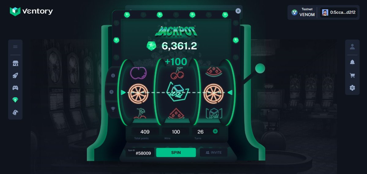🎰SLOTMACHINE GAME - FREE TO EARN💵

🔥The more points you play, the more $VEN tokens you will receive.

🎮Play Now: testnet.ventory.gg/slot-machine

👇How to get more points and turns will guide below👇