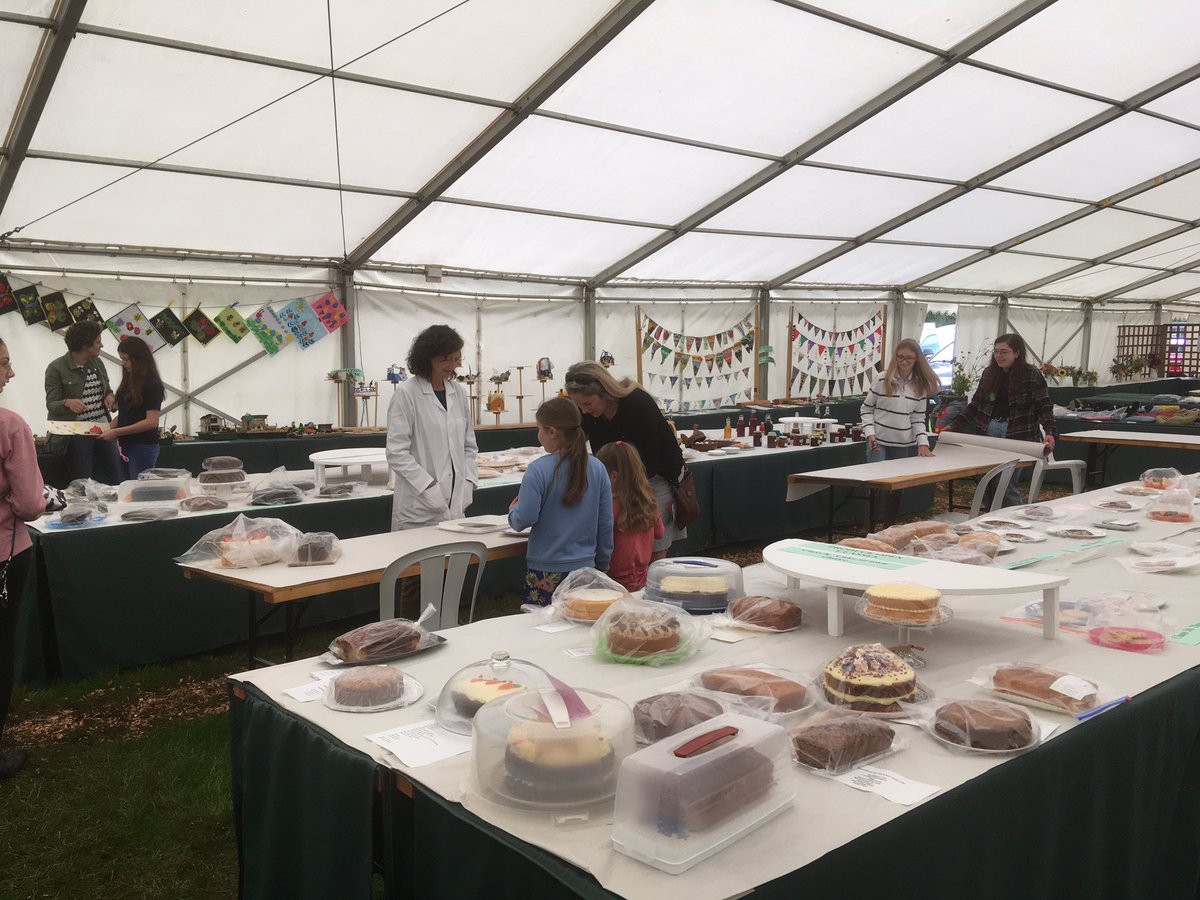 Burwarton show today …. Entries all in… cakes and preserves