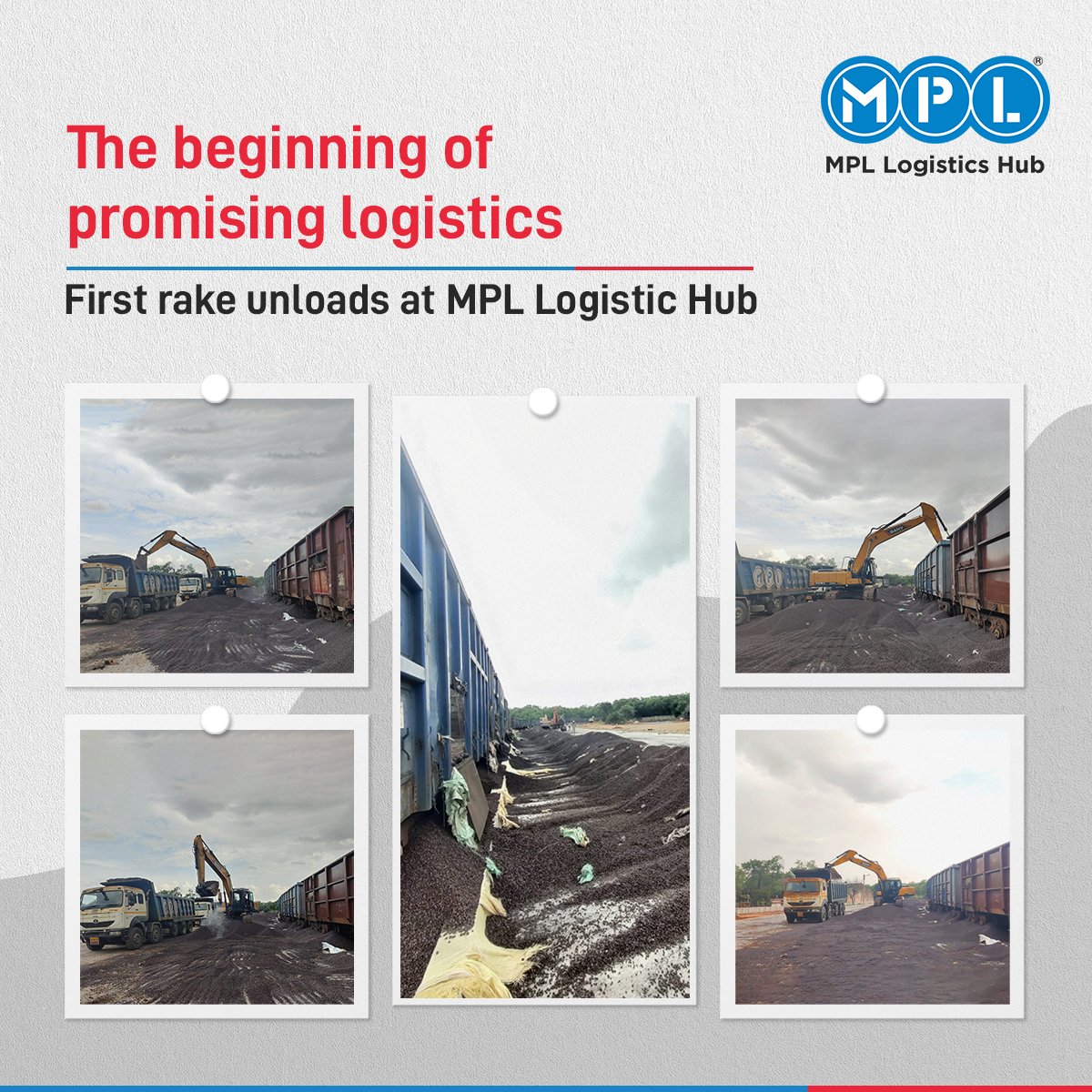 MPLGroup2's tweet photo. Embarking on a groundbreaking journey, MPL Logistics Hub proudly welcomes its first rake unloading. Witness the beginning of an efficient era, as we revolutionise logistics and redefine cargo management.
#MPL #MPLGroup #IssiParHaiBharosa #logistics #logisticshub #LogisticsPark https://t.co/vYYPxuys4u
