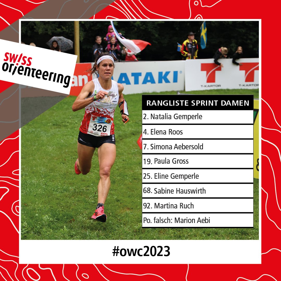 Rang 2 für Natalia Gemperle und vier weitere Top-Ten-Rangierungen am Weltcup in Tschechien im Sprint. Mehr dazu: swiss-orienteering.ch/de/news/ol/263… 
Heute folgt die Sprintstaffel! 
#swissoteam #owcup