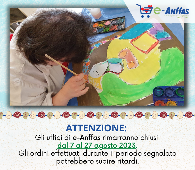 📢 Informiamo che i nostri uffici resteranno chiusi dal 7 al 27 agosto 2023 compresi. Le attività riprenderanno regolarmente lunedì 28 agosto 2023.
⚠️ Gli ordini effettuati in questo periodo potrebbero subire ritardi.
Buone vacanze🏝️