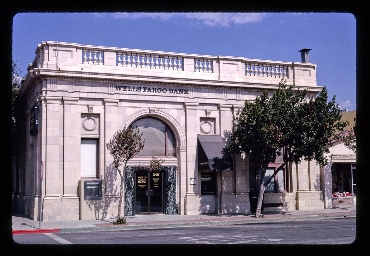oldroadside's tweet image. wells fargo bank, alta street, gonzales, california, 1991