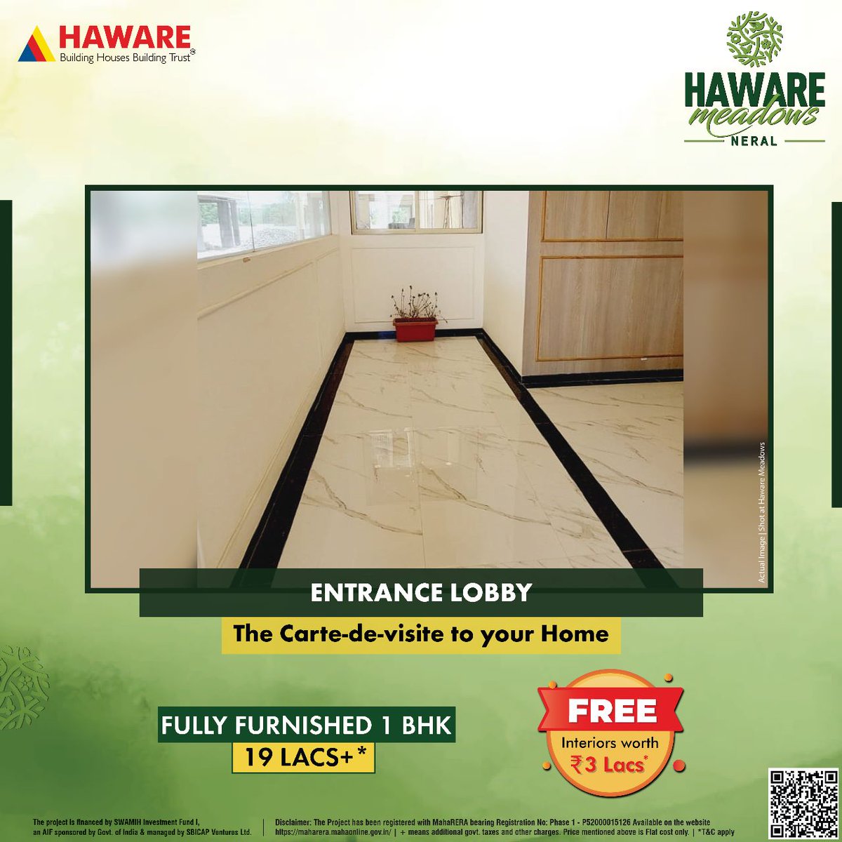 HawareLtd's tweet photo. Your Gateway to an Exclusive Lifestyle!
#Hawarebuilders #Haware #HawareMeadows #Amenities #EntranceLobby #Lifestyle #Nature #Neral #AsliNeral https://t.co/JJ9c0swYoa